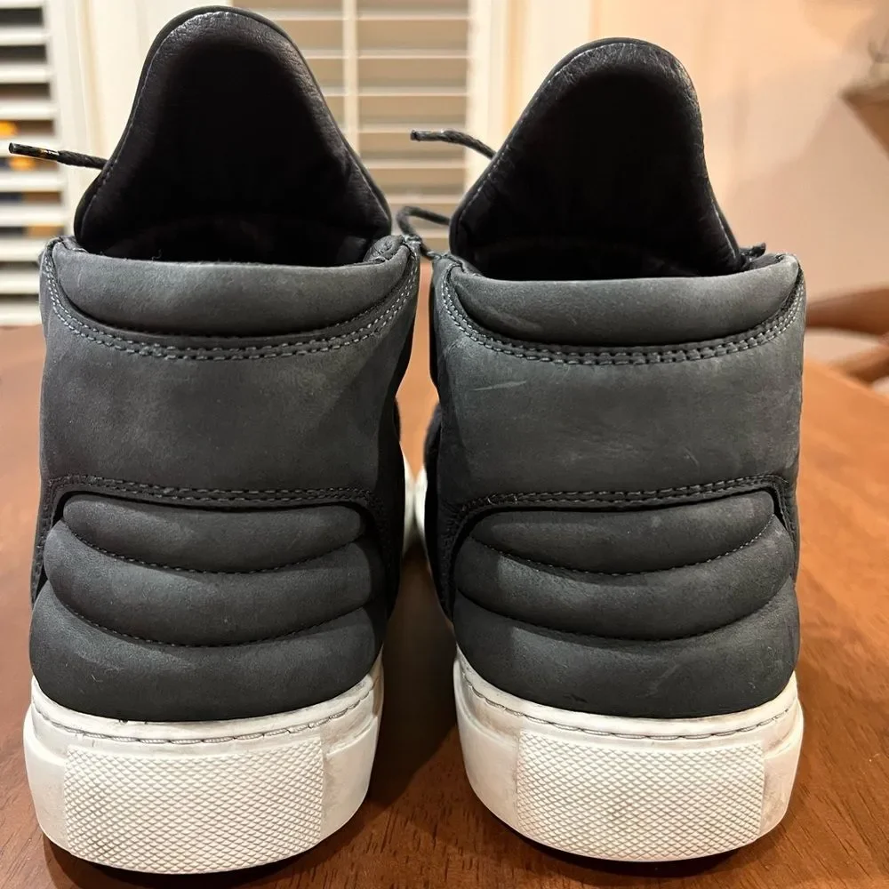 Filling Pieces High Top Sneakers US 11.5–12 Navy Suede Leather Handmade Portugal